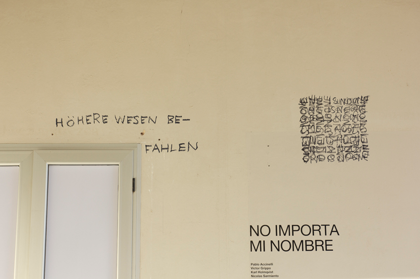 no importa mi nombre, exhibition view.